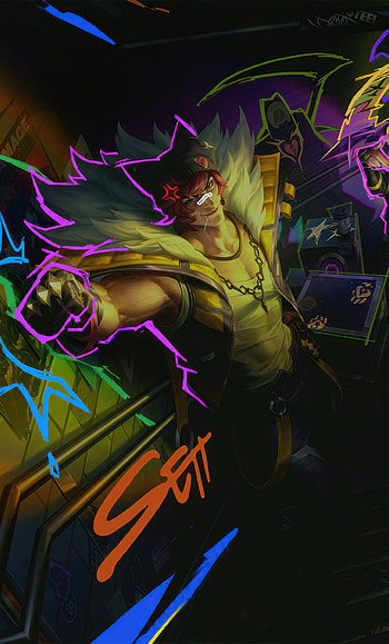 Sett: Neon Arcade | LoL Brawler Art | Sett Mobile, video game, League Of Legends HD phone wallpaper