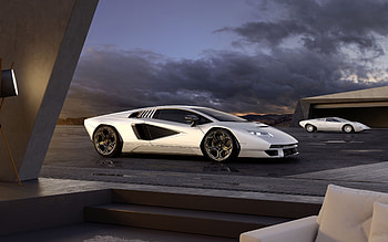 2022, Lamborghini Countach LPI 800-4, , exterior, side view, new white Countach LPI 800-4, supercar, Iatlian sports cars, Lamborghini HD wallpaper