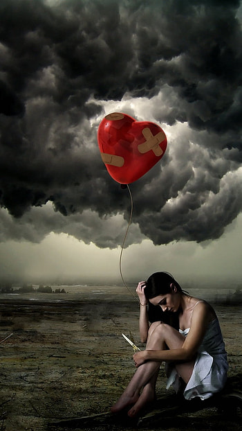 Broken Heart, Sad Girl HD phone wallpaper
