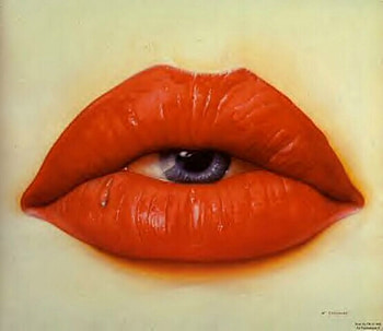 ???, abstract, fantasy, art, weird, eye, mouth HD wallpaper