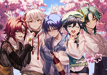Genshin Impact Ultra – Vibrant Character Celebration, video game, Genshin Impact HD wallpaper