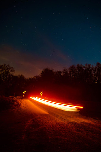 Night, Lights, Dark, Road, Blur, Smooth, Long Exposure HD phone wallpaper