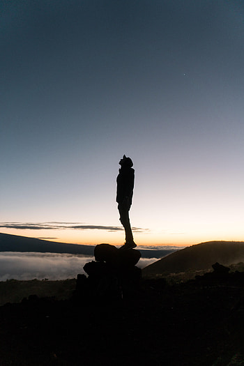 Alone, Sunset, Silhouette, Miscellanea, Miscellaneous, Fog, Loneliness, Lonely HD phone wallpaper