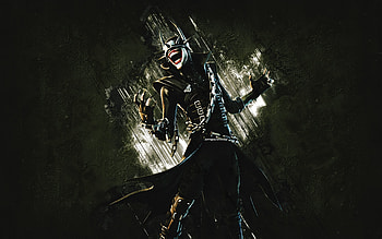 Fortnite The Batman Who Laughs Skin, Fortnite, main characters, gray stone background, The Batman Who Laughs, Fortnite skins, The Batman Who Laughs Skin, The Batman Who Laughs Fortnite, Fortnite characters HD wallpaper