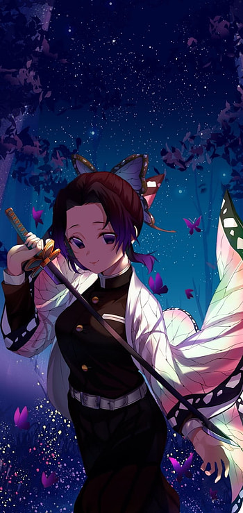 Shinobu Kochô, no, art, demonslayer, yaiba, kimetsu, manga, demon HD phone wallpaper