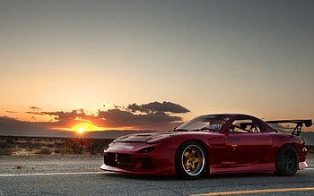 Mazda RX 7, JDM car culture, Sunset beauty HD wallpaper