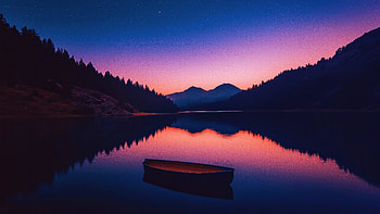 Boat Minimal Lake, boat, minimalism, minimalist, lake, reflection, artist, artwork, digital-art HD wallpaper