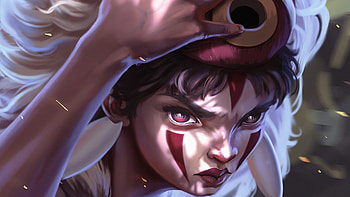 Princess Mononoke Anime , princess-mononoke, anime-girl, anime, artist, artwork, digital-art, artstation HD wallpaper