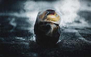 Left Iron Man Helmet, iron-man, superheroes, artist, artwork, digital-art, deviantart HD wallpaper