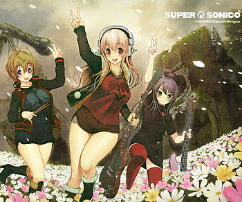 Super Sonico, Anime, Suzu Fujimi, Fuuri Watanuki HD wallpaper