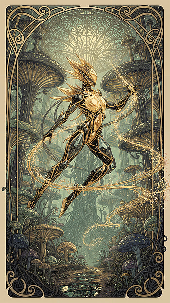 Mycelial Sentinel | Fungal Nexus Guardian | Aether Alien | Starlit Sentinel HD phone wallpaper