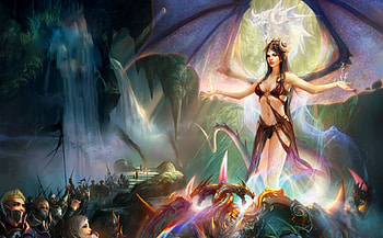 The Gathering, art, girl, beautiful, angel, woman, digital, fantasy, pretty, female HD wallpaper