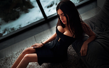 Girl Black Dress Beauty, girls, dress, black, graphy, black-dress HD wallpaper