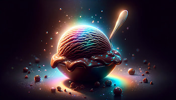 Chocolate Drizzle Ice Cream, ice cream, chocolate ice cream, dessert, chocolate, vibrant colors HD wallpaper