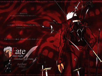 Archer, unlimited blade works, fate stay night, swords HD wallpaper