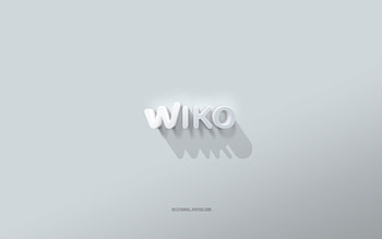 Wiko logo, white background, Wiko 3d logo, 3d art, Wiko, 3d Wiko emblem HD wallpaper