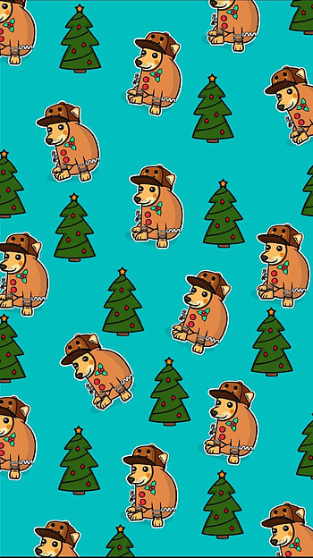 Cheems Navideño, navidad, Christmas, dog HD phone wallpaper