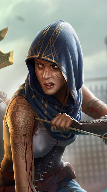 Warriors, Tiger, Warrior Fantasy, female warrior HD phone wallpaper