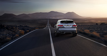 Jaguar, Cars, Road, Movement, Traffic, Back View, Rear View, Jaguar F-Pace Svr HD wallpaper