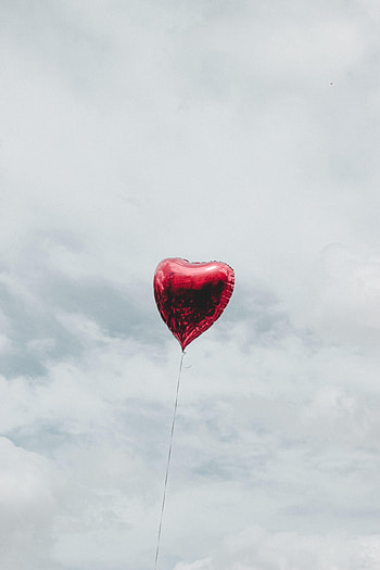Sky, Love, Balloon, Ball, Heart HD phone wallpaper