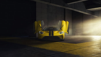 2024 Yellow Ford Gt, ford-gt, ford, cars HD wallpaper