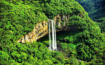 Caracol Falls, Brazil HD wallpaper