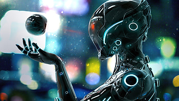 Unusual Friendship , scifi, robot, artist, artwork, digital-art, artstation HD wallpaper