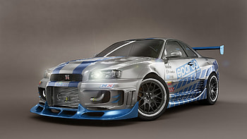 3D Model, Fast and Furious Skyline HD wallpaper