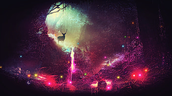 Fantasy Magic Deer Artwork , fantasy, deer, artwork, artist HD wallpaper