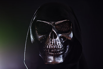 Dark, Miscellanea, Miscellaneous, Mask, Hood, Skull HD wallpaper