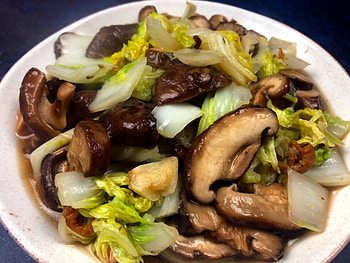 Shiitake mushrooms, Napa cabbage, Stir fry, Oh snap HD wallpaper