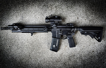 ar-15 assault rifle assault rifle weapon background HD wallpaper