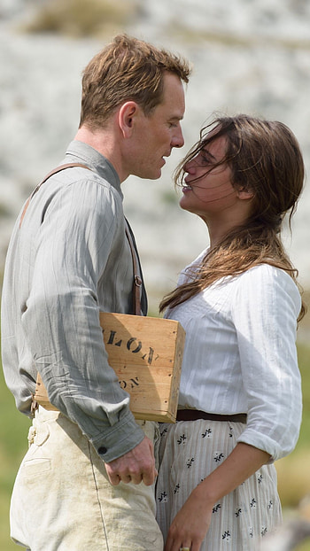 Michael Fassbender, Alicia Vikander, The Light Between Oceans HD phone wallpaper