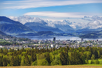 Nature, Trees, Sky, Mountains, Snow, City, Snow Covered, Snowbound HD wallpaper