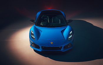 2021, Lotus Emira, front view, exterior, blue sports car, new blue Emira, British sports cars HD wallpaper
