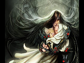 Fantasy Family, white, black, fantasy, baby, woman HD wallpaper