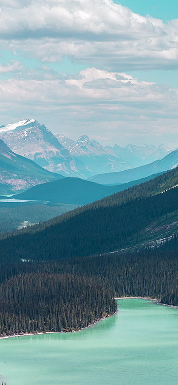 Mountain lake, Canada green, 11 , Fantastic nature HD phone wallpaper