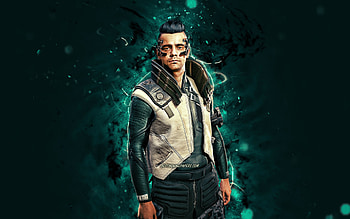 Fredrik Persson, , turquoise neon lights, Cyberpunk 2077, RPG, fan art, Cyberpunk 2077 characters, Fredrik Persson Cyberpunk HD wallpaper