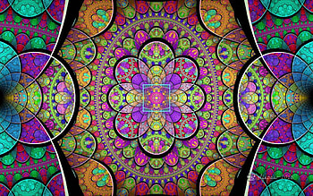Colorful Fractal, colors, fractal, motif, abstract HD wallpaper