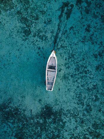 Water, View From Above, Transparent, Miscellanea, Miscellaneous, Boat HD phone wallpaper