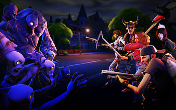 Fortnite 1, Dynamic poses, Explosive action, Exciting victories HD wallpaper