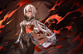 Arlecchino Unleashed: Stunning Genshin Impact, Arlecchino (Genshin Impact), Genshin Impact HD wallpaper