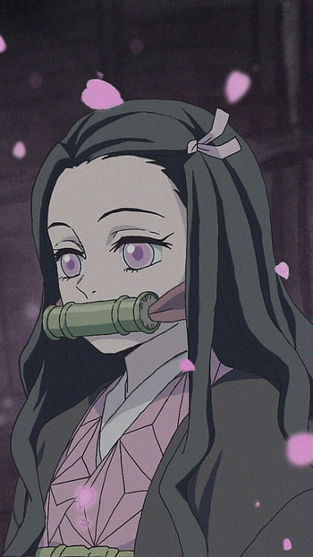 Nezuko Kamado: Sakura Night - Demon Slayer Anime, Nezuko Kamado, Anime, Demon Slayer: Kimetsu no Yaiba HD phone wallpaper