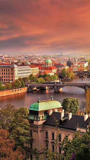Man made, Prague, Travels, Wide HD phone wallpaper