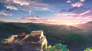 Hoshi wo Ou Kodomo, scenery, lanscape, hoshi, movie, sky, sunset HD wallpaper