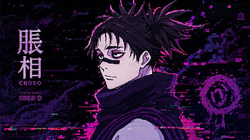 Choso — Neon Cursed Night (Jujutsu Kaisen), Choso (Jujutsu Kaisen), Anime Character, Portrait, Glitch Art HD wallpaper
