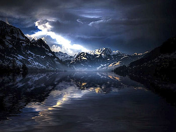 Mountains Lake, cool, mountains, , lake HD wallpaper