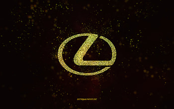 Lexus glitter logo, , black background, Lexus logo, yellow glitter art, Lexus, creative art, Lexus yellow glitter logo HD wallpaper