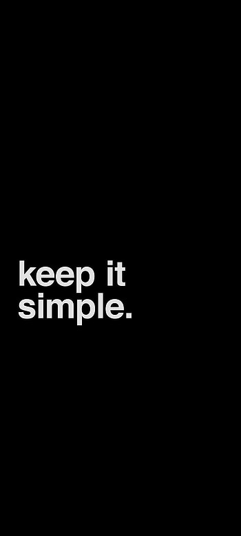 Keep it simple, minimal, black HD phone wallpaper
