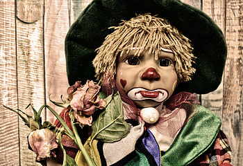 Miscellanea, Miscellaneous, Sadness, Sorrow, Doll, Clown HD wallpaper